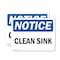 Signmission Clean Sink, 24 in W x Rectangle, Plastic OS-2PACK-NS-P-1824-L-10627 - alternate 1